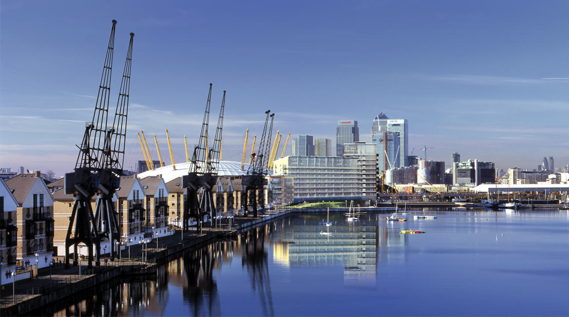 The Royal Victoria Dock is the largest dock in the Royal Docks of east London, now part of the redeveloped Docklands.